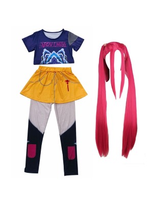 Simil Korean Pop Coreano Performance Hunter Vestito Parrucca Wig Dress DEMON02